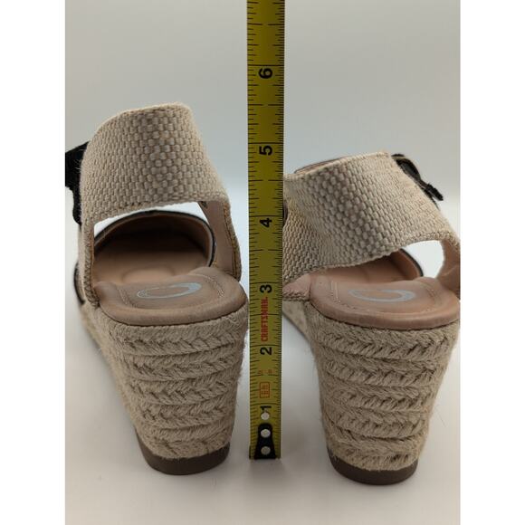 Comfort Journey Ashlyn Crossover Toe Espadrille Wedge Heel Size 8.5 - Picture 7 of 11